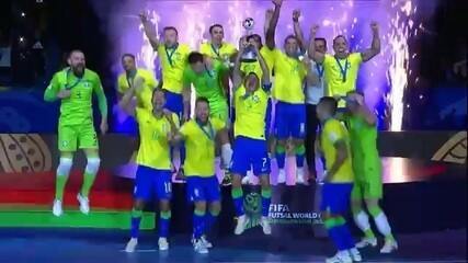 Brasil vence a Argentina e é hexacampeão campeão mundial de futsal