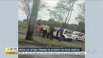 Prova do Detran termina em acidente em Nova Venécia