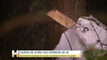 Aeronáutica investiga o que causou queda de avião no interior de SP