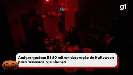 Amigos gastam R$ 50 mil em decoração de Halloween para 'assustar' vizinhança