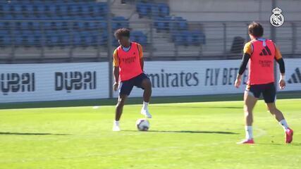 Endrick jogou apenas uma vez pelo Real Madrid em outubro; veja ele no treino