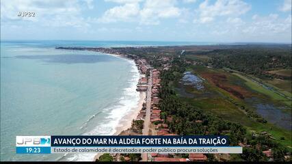 Avanço do mar na Baía da Traição