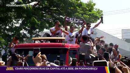 Ceará percorreu ruas da capital após acesso à Série A