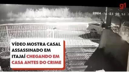 Vídeo mostra chegada de casal de empresários morto em Itajaí. Imagens cedidas/Visor Notícias