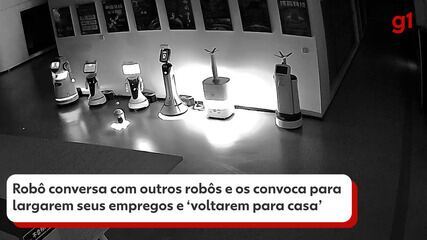 Robô conversa com outros robôs e os convoca para largarem seus empregos