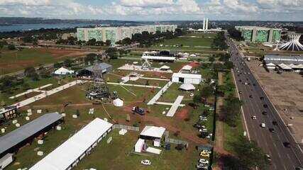 Vila de Natal na Esplanada dos Ministérios, em Brasília