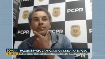 Homem é preso 27 anos depois de matar esposa