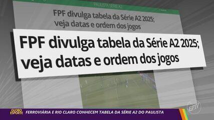 Ferroviária e Rio Claro conhecem tabela da A2 do Paulista