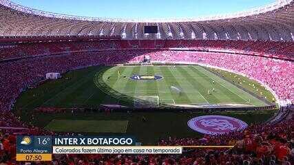 Inter enfrenta o Botafogo em casa no penúltimo jogo da temporada