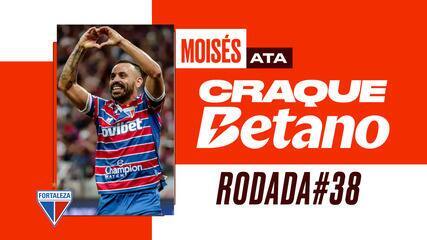 Moisés, atacante do Fortaleza, é o Craque Betano da rodada #38 do Cartola 🎩