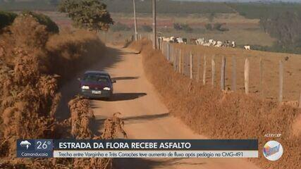 Estrada entre Varginha e Três Corações recebe asfalto