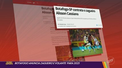 Botafogo-SP anuncia zagueiro e volante para 2025