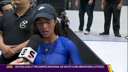 Rayssa Leal é tricampeã mundial de skate com Ibirapuera lotado