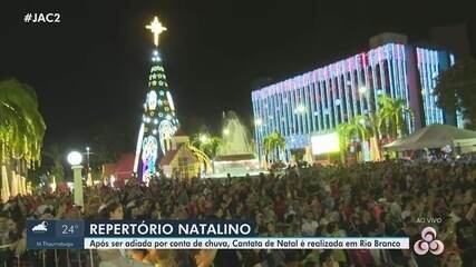 Após ser adiada por conta de chuva, Cantata de Natal reúne população de Rio Branco