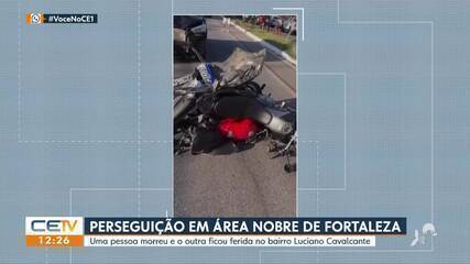 Perseguição a suspeitos de assalto em área nobre de Fortaleza 