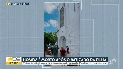 Homem é morto a tiros na porta da igreja após batizado da própria filha, no CE