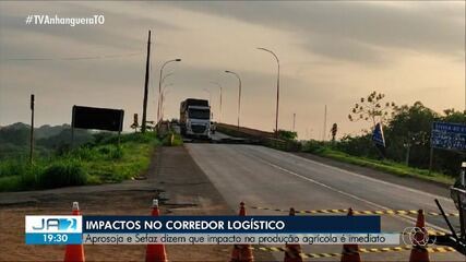 Queda de ponte entre TO e MA impacta logística de escoamento agrícola da região