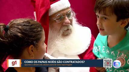 Saiba como papais noéis são contratados para trabalhar em shoppings na época do Natal