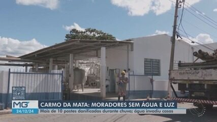 Tempestade causa estragos em Carmo da Mata; moradores ficam sem energia e água