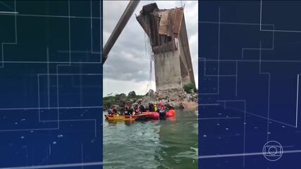 Mergulhadores retomam buscas no Rio Tocantins onde ponte desabou