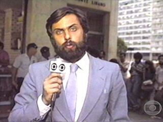 O repórter André Luiz Azevedo anuncia a suspensão da contagem de votos pela Proconsult, Jornal das Sete, 29/11/1982.