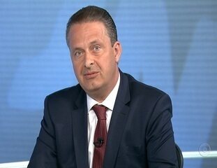 Candidato do PSB à presidência da república Eduardo Campos concede entrevista ao Jornal Nacional, 12/08/2014.