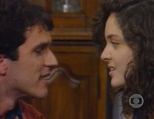 'O Sexo dos Anjos' (1989): Otávio (Humberto Martins) e Neyde (Bianca Byington)