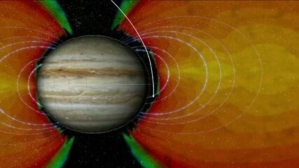 Sonda espacial realiza missão para orbitar Júpiter