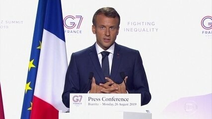 Macron diz que G7 dará 20 milhões de euros para combater queimadas na floresta amazônica