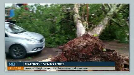 Chuva e vento forte assustam moradores da região Oeste