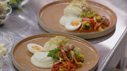 Lombo de bacalhau com purê de couve-flor