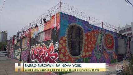 Artistas usam ruas como galerias em bairro de Nova York