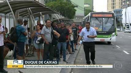 Decreto proíbe transporte intermunicipal de passageiros entre Baixada e município do Rio