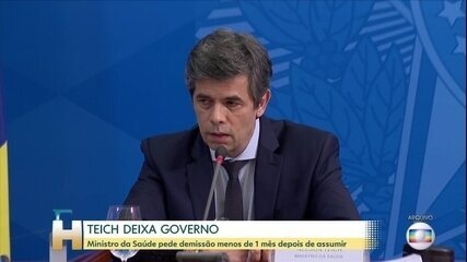 Boletim JH: Nelson Teich deixa o Ministério da Saúde. Jornal Hoje, 15/05/2020