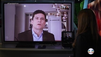 Entrevista exclusiva de Sergio Moro à Poliana Abritta. 'Fantástico', 24/04/2020