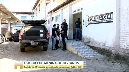 Tio suspeito de estuprar e engravidar menina de 10 anos no ES é preso em MG