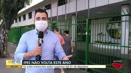 Ifes mantém aulas presenciais suspensas até 31 de dezembro