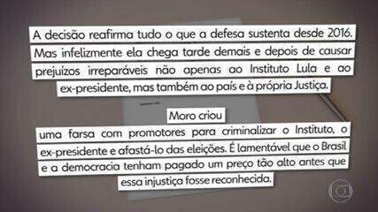 Decisão de Fachin não repara danos causados por Moro e pela Lava Jato, diz defesa de Lula