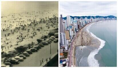 Vídeo mostra como era Balneário Camboriú antes do alargamento da faixa de areia