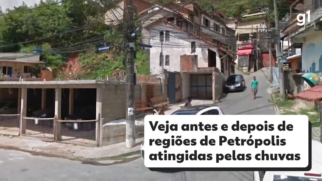 Imagens de satélite mostram locais de Petropólis que foram destruídas pelas chuvas