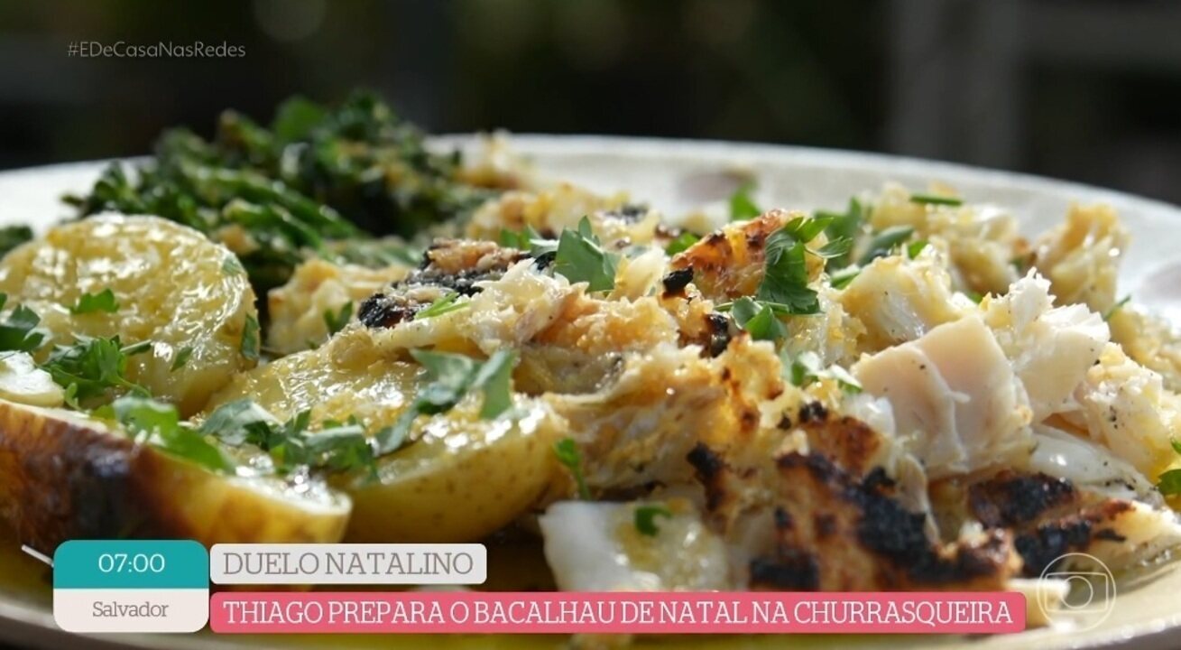 Bacalhau na brasa com aioli