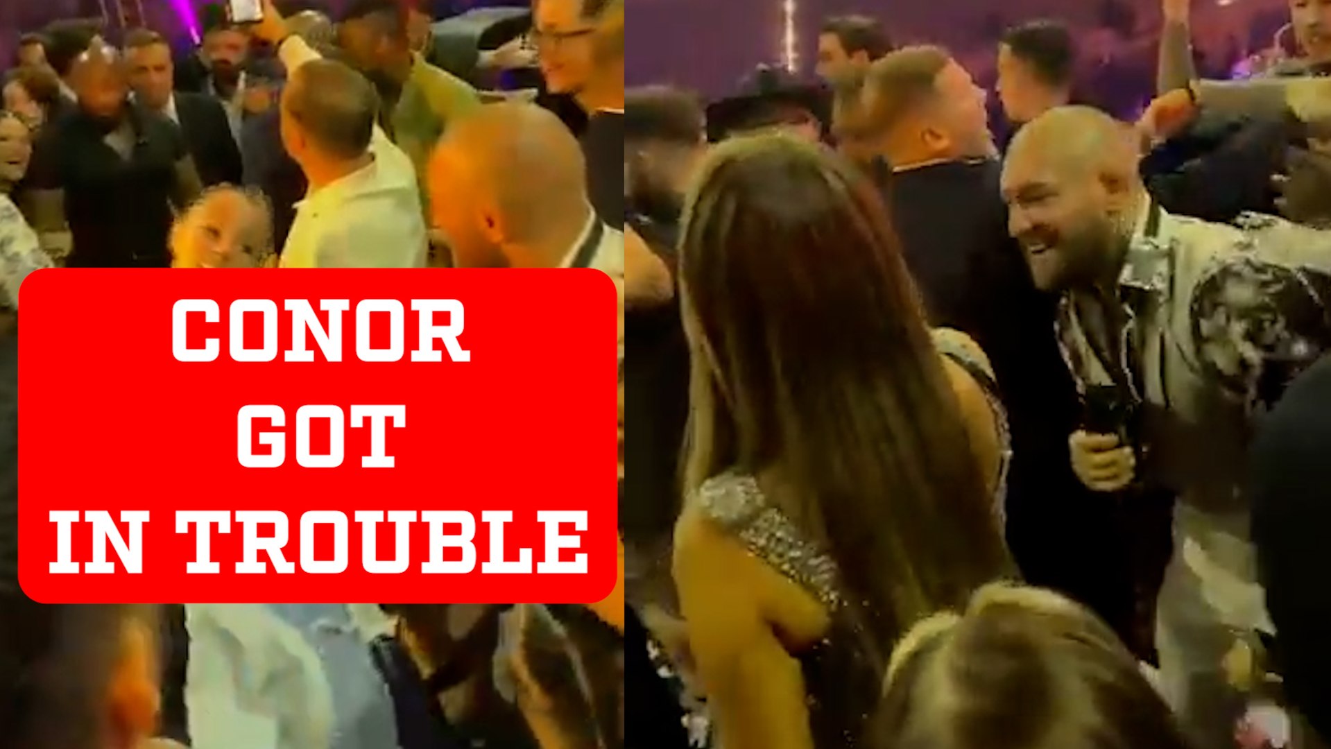 Knockout stare! Conor McGregor's fiancee steps in after UFC star dances closely with a woman