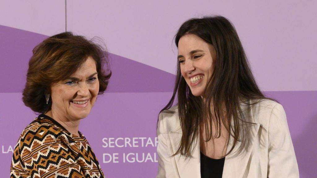 Carmen Calvo e Irene Montero en una foto de archivo.