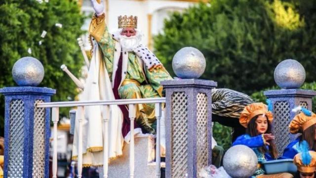 El Rey Melchor en una edición anterior de la Cabalgata de Reyes en Torremolinos.