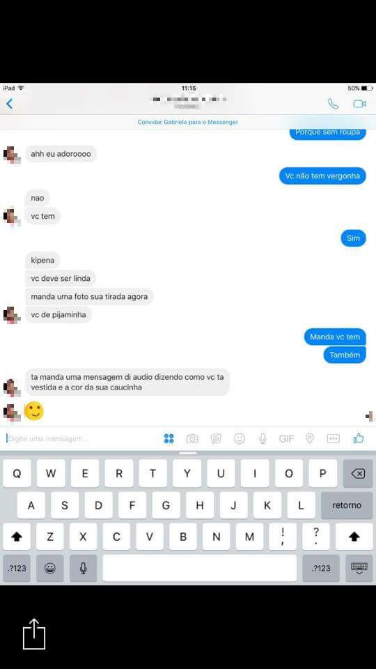 Print de conversa com suposto pedófilo em Vila Velha (Foto: Reprodução/ Facebook)