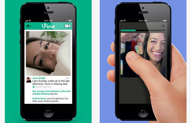 Vine funciona como um Instagram de vídeos. Para fazer as imagens, usuário deve pressionar a tela (Foto: Divulgação)