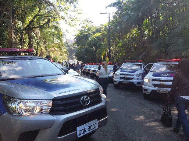 Novas viaturas policiais foram entregues na Zona Noroeste de Santos (Foto: Divulgação)