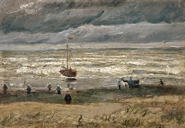 'A praia de Scheveningen ao começar a tempestade' foi uma das obras recuperadas (Foto: Van Gogh Museum/AP)