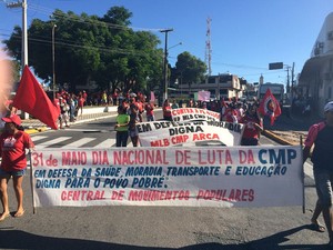 Protesto em Natal (Foto: Felipe Gibson/G1)