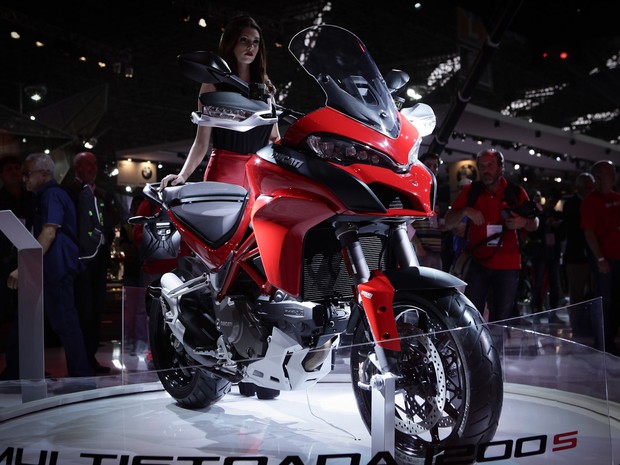 Ducati Multistrada 1200 no Salão Duas Rodas 2015 (Foto: Caio Kenji/G1)